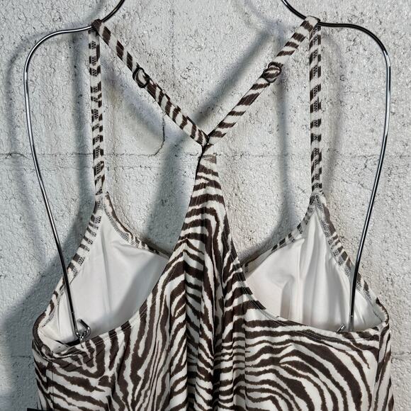 Coco Reef animal print Mesh Underwire Bra-Sized Tankini Top 34C - Picture 6 of 11